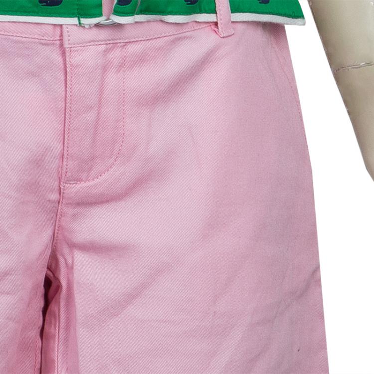 مملوكة مسبقًا Ralph Lauren Pink Belted Cotton Shorts 10 Yrs