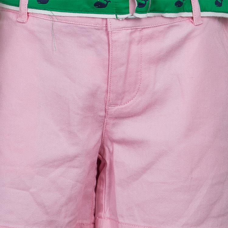 مملوكة مسبقًا Ralph Lauren Pink Belted Cotton Shorts 10 Yrs