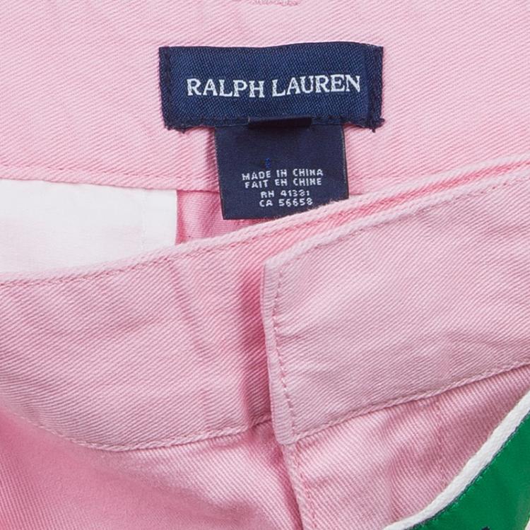 مملوكة مسبقًا Ralph Lauren Pink Belted Cotton Shorts 10 Yrs