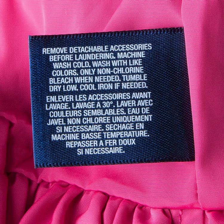 Pre Owned Ralph Lauren Pink Belted Bubble Trench Coat 2 Yrs