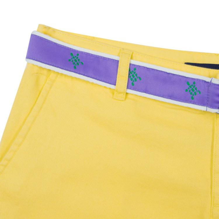 Pre Owned Ralph Lauren Yellow Belted Bermuda Shorts 12 Yrs