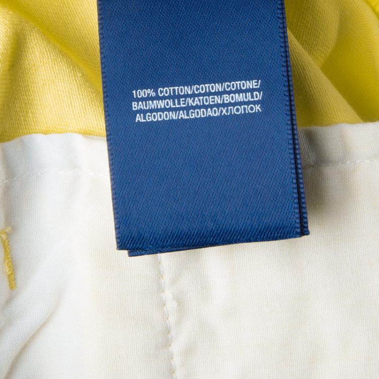 Pre Owned Ralph Lauren Yellow Belted Bermuda Shorts 12 Yrs
