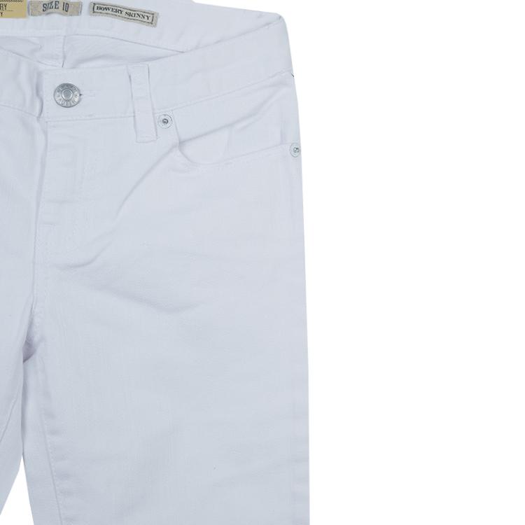 Pre Owned Ralph Lauren White Denim Bowery Skinny Jeans 10 Yrs
