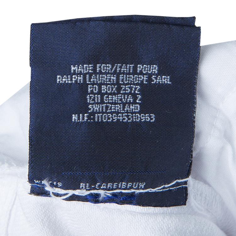 Pre Owned Ralph Lauren White Denim Bowery Skinny Jeans 10 Yrs