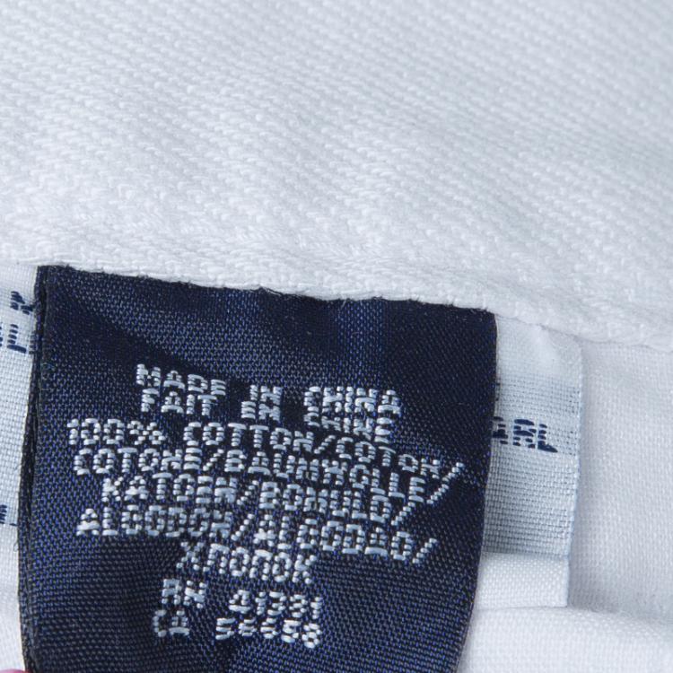 Pre Owned Ralph Lauren White Denim Bowery Skinny Jeans 10 Yrs