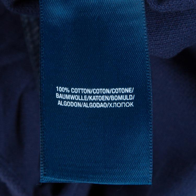 Pre Owned Ralph Lauren Navy Blue Long Sleeve Ruffle Bottom Polo Dress 6 Yrs