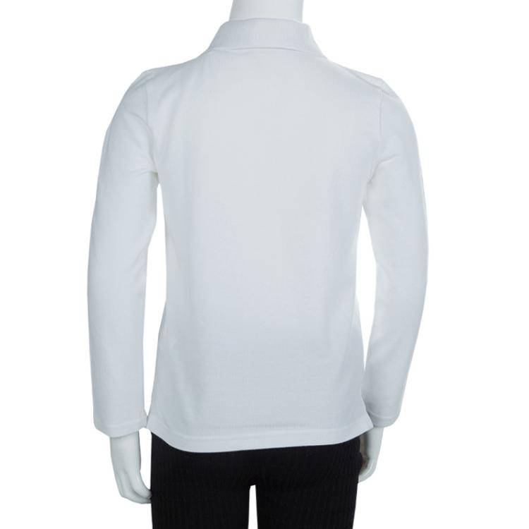 Pre Owned Ralph Lauren White Long Sleeve Polo T-Shirt 6 Yrs