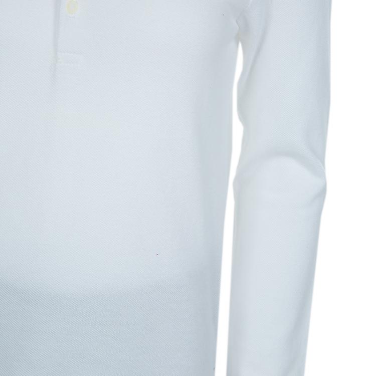 Pre Owned Ralph Lauren White Long Sleeve Polo T-Shirt 6 Yrs