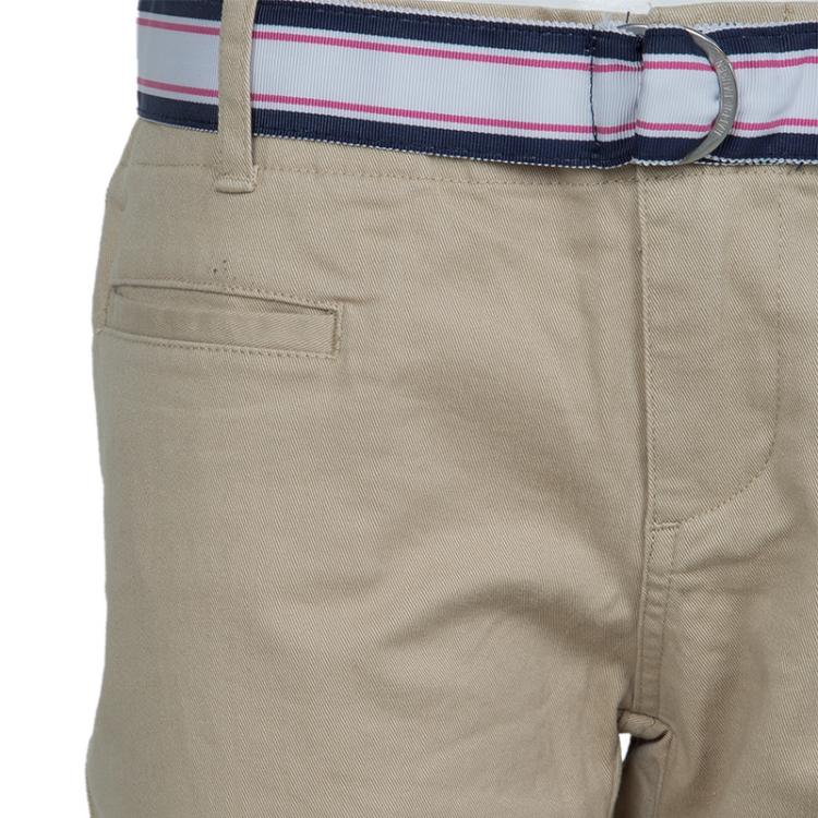 Pre Owned Ralph Lauren Khaki Belted Cotton Trousers 10 Yrs