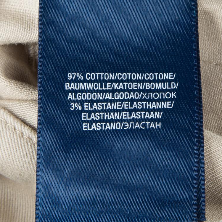 Pre Owned Ralph Lauren Khaki Belted Cotton Trousers 10 Yrs