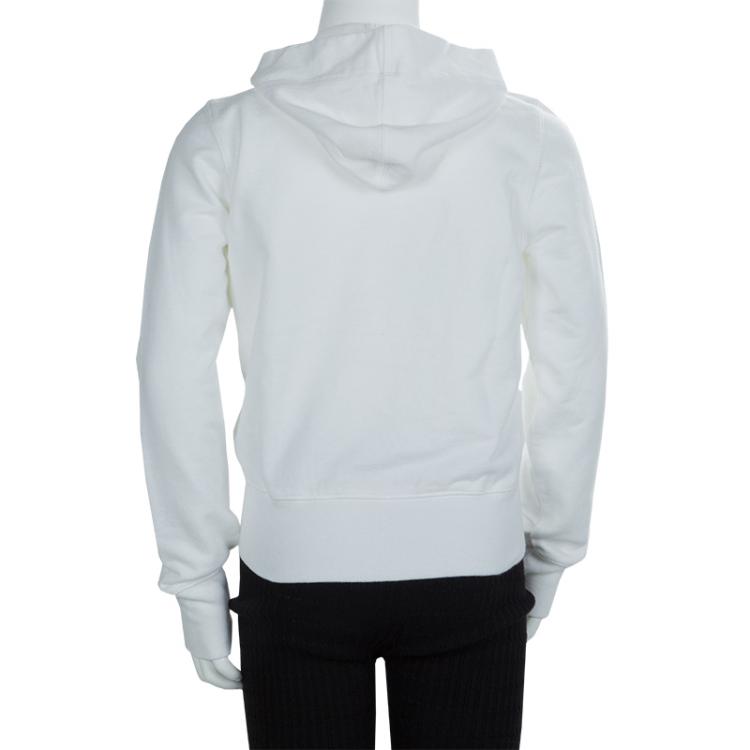 Pre Owned Ralph Lauren White Kangaroo Pocket Buttondown Hoodie 8/10 Yrs