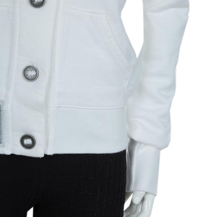 Pre Owned Ralph Lauren White Kangaroo Pocket Buttondown Hoodie 8/10 Yrs