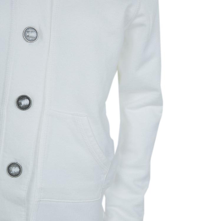 Pre Owned Ralph Lauren White Kangaroo Pocket Buttondown Hoodie 8/10 Yrs