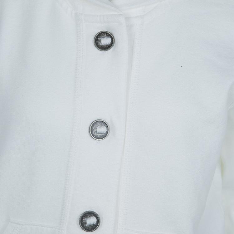 Pre Owned Ralph Lauren White Kangaroo Pocket Buttondown Hoodie 8/10 Yrs
