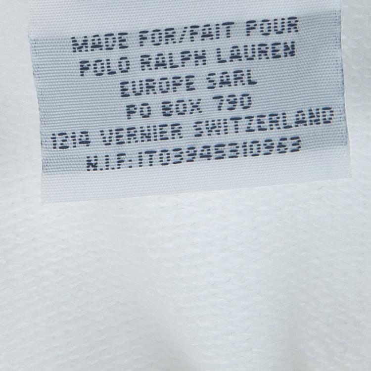 Pre Owned Ralph Lauren White Kangaroo Pocket Buttondown Hoodie 8/10 Yrs