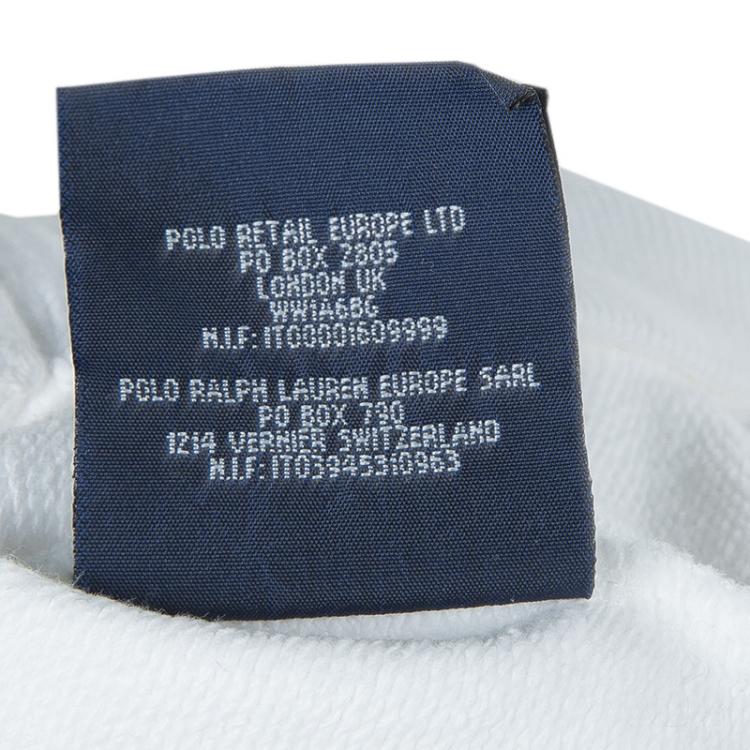 Pre Owned Ralph Lauren White Kangaroo Pocket Buttondown Hoodie 8/10 Yrs