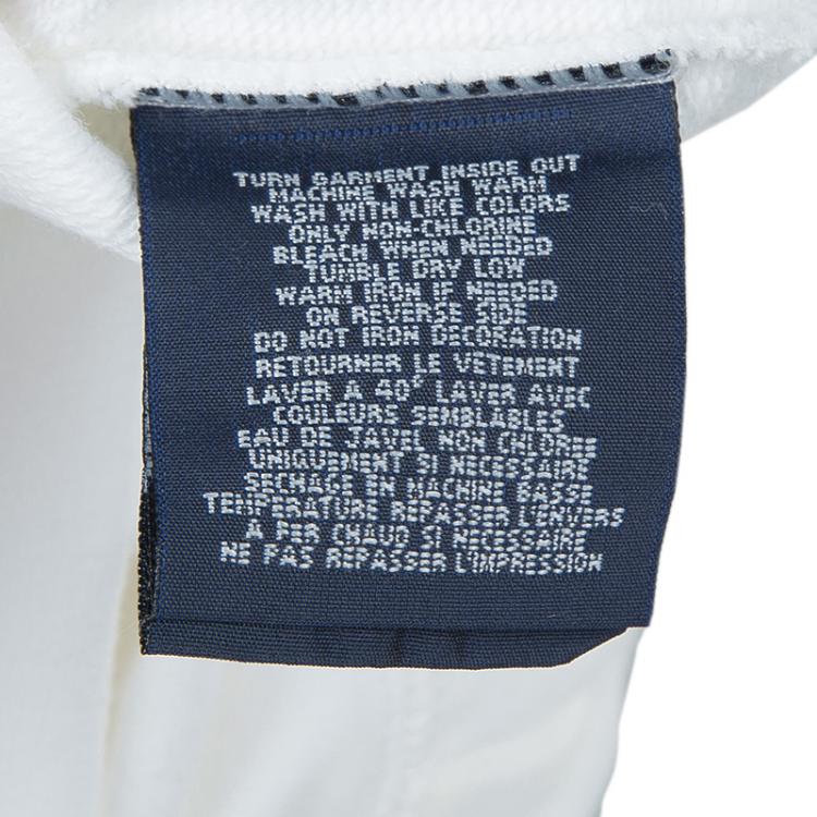 Pre Owned Ralph Lauren White Kangaroo Pocket Buttondown Hoodie 8/10 Yrs