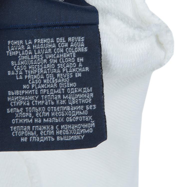 Pre Owned Ralph Lauren White Kangaroo Pocket Buttondown Hoodie 8/10 Yrs