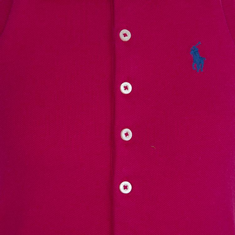 Pre Owned Ralph Lauren Pink Sleeveless Polo T-Shirt 7 Yrs