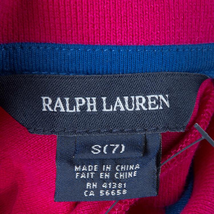 Pre Owned Ralph Lauren Pink Sleeveless Polo T-Shirt 7 Yrs