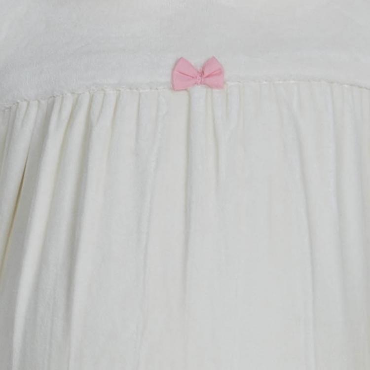 Pre Owned Ralph Lauren White Velvet Onesie 6 Months
