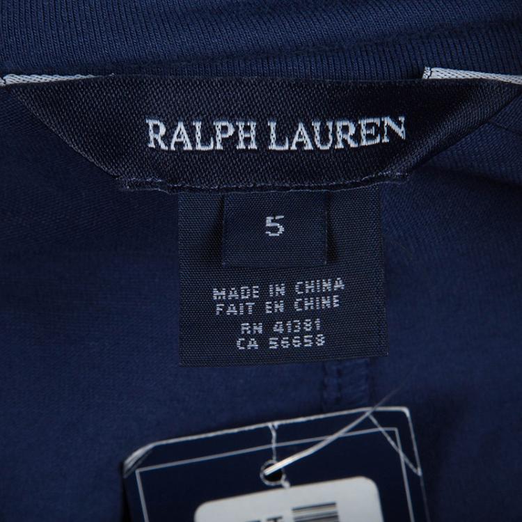Pre Owned Ralph Lauren Diagonal Colorblock Jersey Ruffle Bottom Skirt 5 Yrs