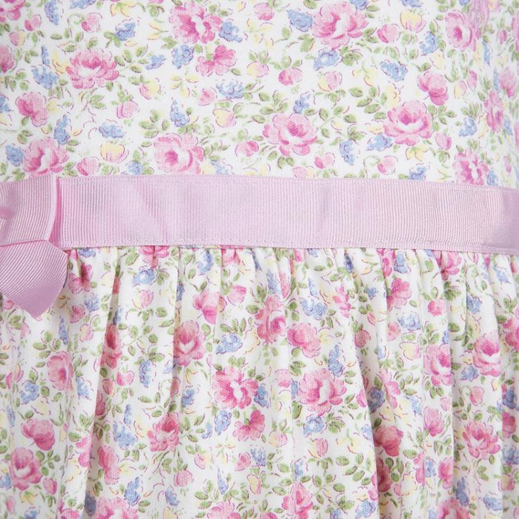 Pre Owned Ralph Lauren Floral Printed Knit Bow Detail Romper Dress 2 Yrs