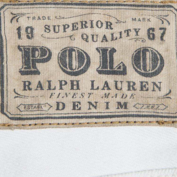 Pre Owned Polo Ralph Lauren White Denim Skinny Jeans 10 Yrs