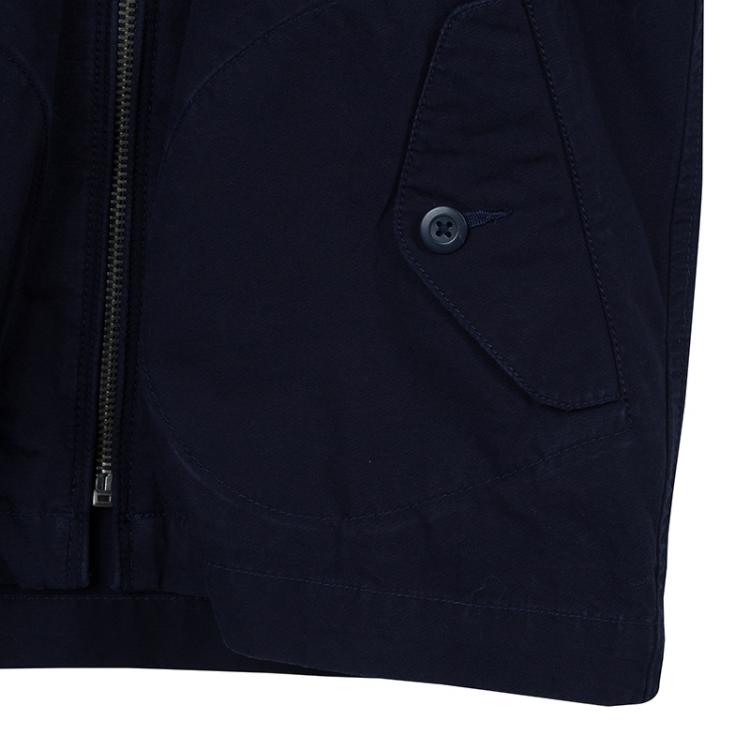 Pre Owned Polo Ralph Lauren Navy Blue Logo Embroidered Hooded Jacket 8 Yrs