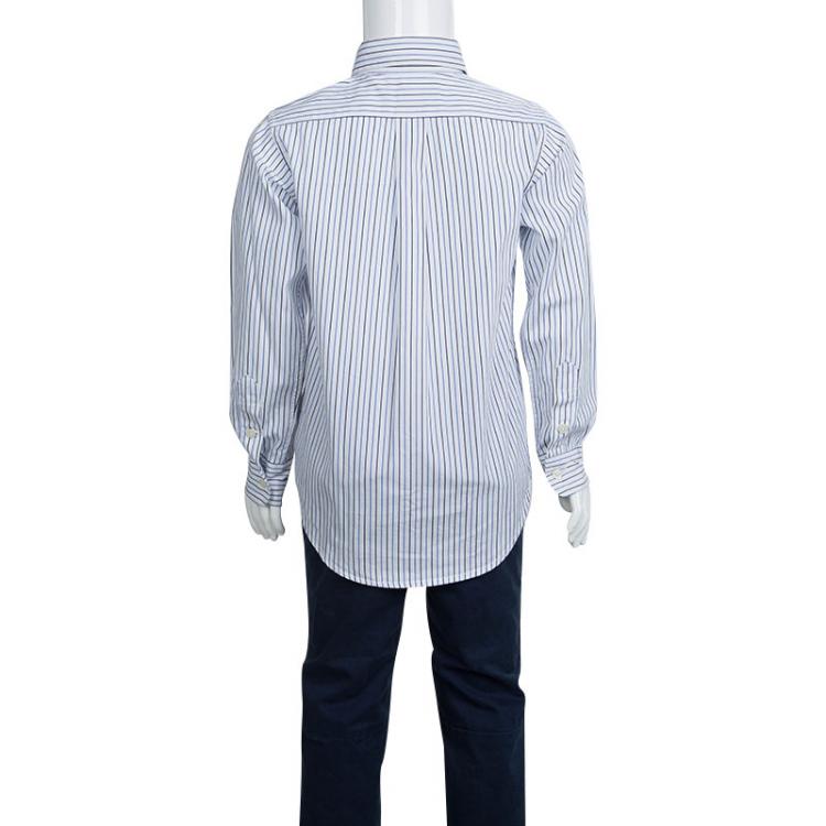 Pre Owned Ralph Lauren Striped Cotton Long Sleeve Button Front Shirt 5 Yrs