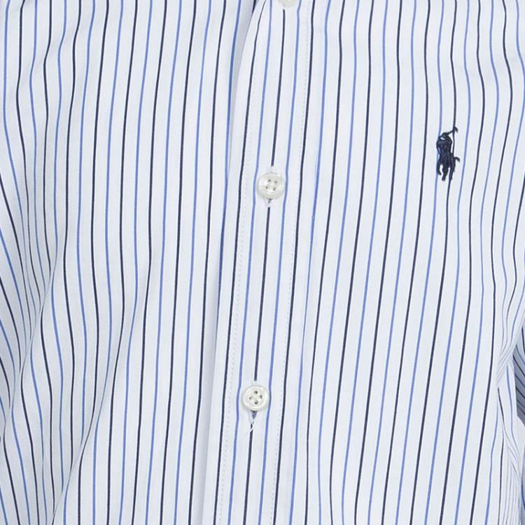 Pre Owned Ralph Lauren Striped Cotton Long Sleeve Button Front Shirt 5 Yrs