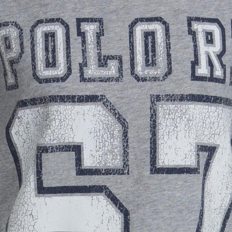 مملوكة مسبقًا Polo By Ralph Lauren Grey Printed Crew Neck T-Shirt 8 Yrs