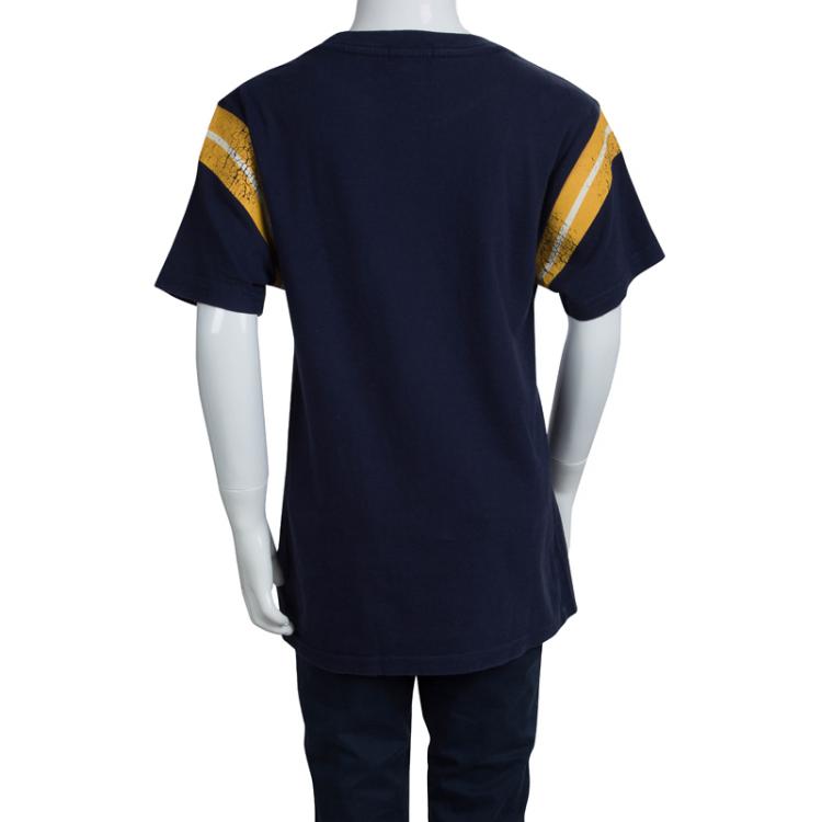 مملوكة مسبقًا Polo By Ralph Lauren Navy Blue Printed Crew Neck T-Shirt 8 Yrs