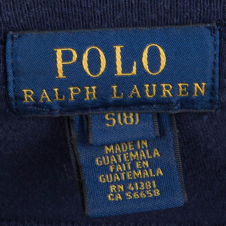 مملوكة مسبقًا Polo By Ralph Lauren Navy Blue Printed Crew Neck T-Shirt 8 Yrs