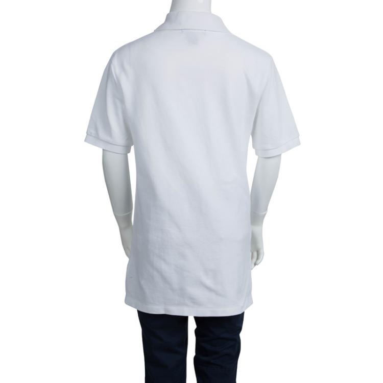 Pre Owned Polo By Ralph Lauren White Polo T-Shirt 8 Yrs