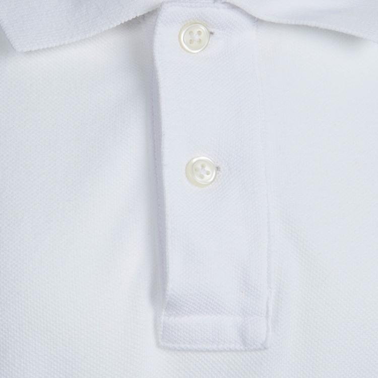 Pre Owned Polo By Ralph Lauren White Polo T-Shirt 8 Yrs
