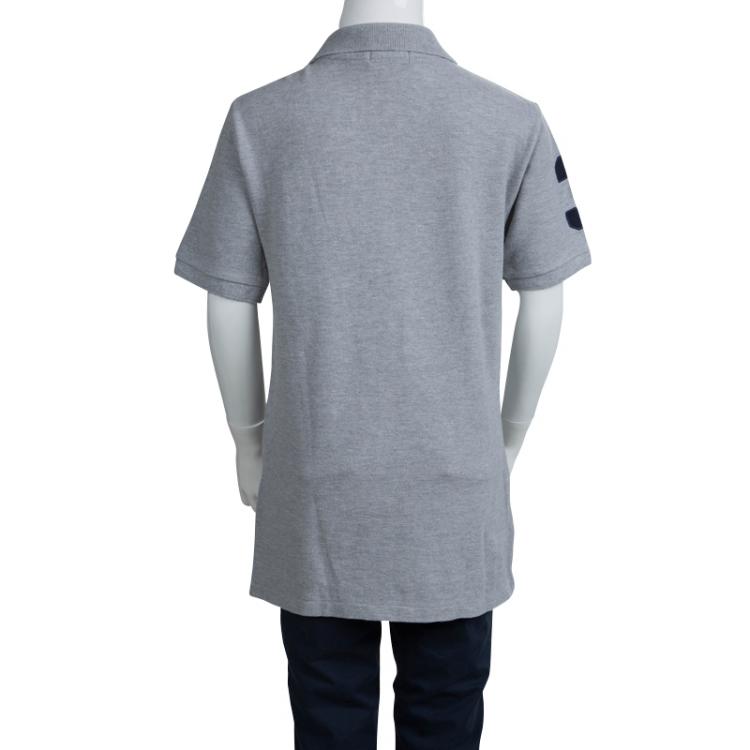 Pre Owned Polo By Ralph Lauren Grey Polo T-Shirt 8 Yrs