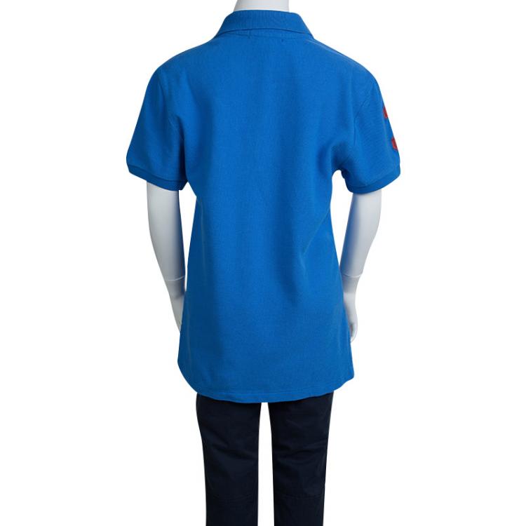 Pre Owned Polo By Ralph Lauren Blue Polo T-Shirt 10-12 Yrs