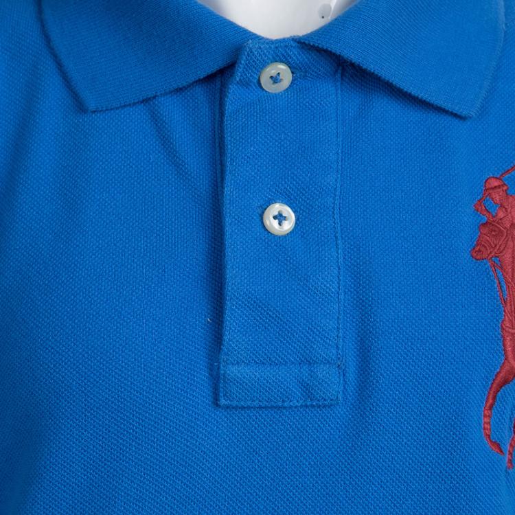 Pre Owned Polo By Ralph Lauren Blue Polo T-Shirt 10-12 Yrs