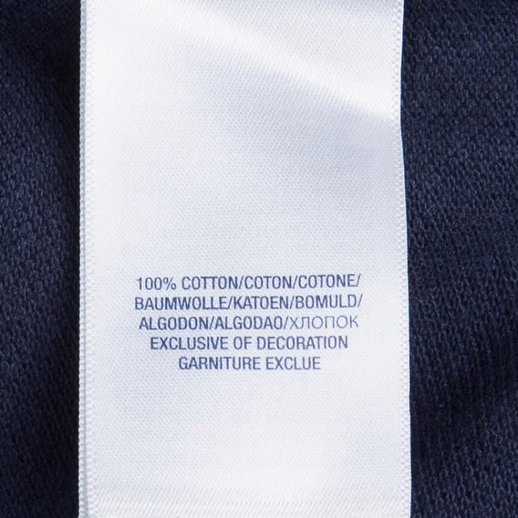 Pre Owned Polo By Ralph Lauren Blue Colorblock Polo T-Shirt 8 Yrs