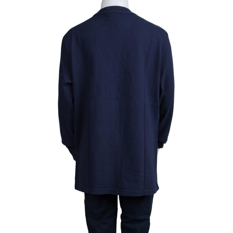 Pre Owned Polo By Ralph Lauren Navy Blue Long Sleeve T-Shirt 10-12 Yrs