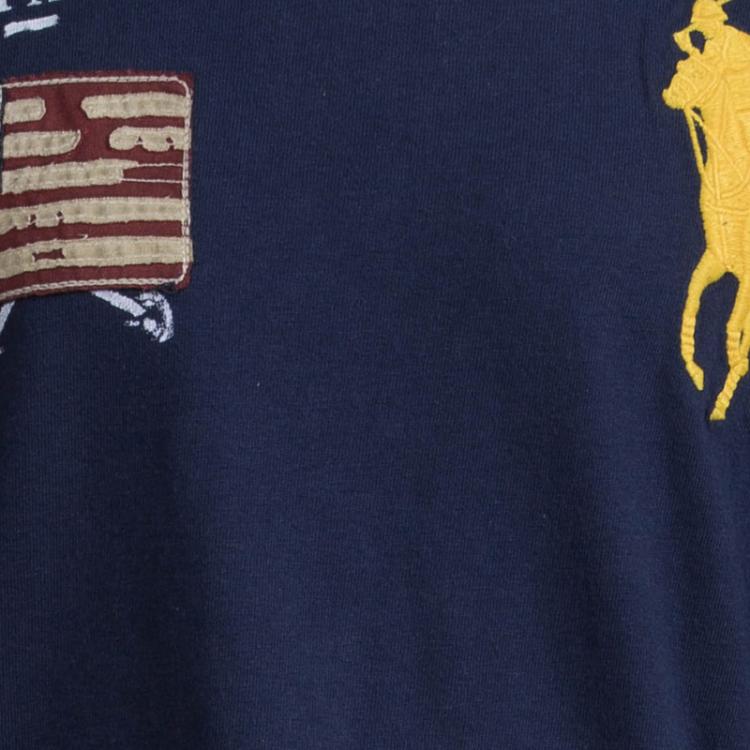Pre Owned Polo By Ralph Lauren Navy Blue Long Sleeve T-Shirt 10-12 Yrs