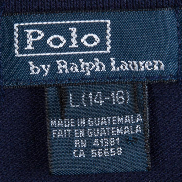 Pre Owned Polo by Ralph Lauren Colorblock Striped Polo T-Shirt 14-16 Yrs