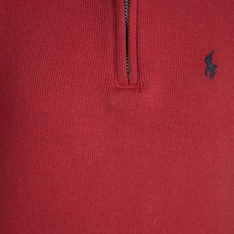 Pre Owned Polo By Ralph Lauren Red Zip Detail Sweater 5 Yrs