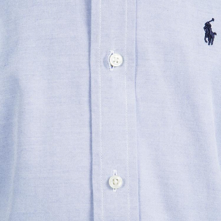 Pre Owned Ralph Lauren Blue Cotton Long Sleeve Buttondown Shirt 7 Yrs