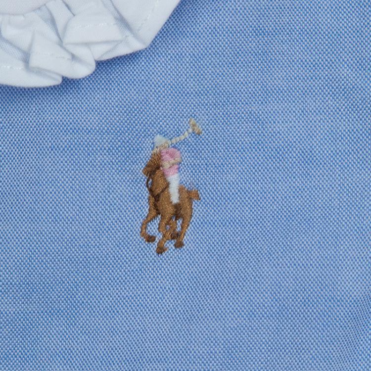 Pre Owned Ralph Lauren Blue Puffed Sleeve Button-Down Shirt 3 Yrs