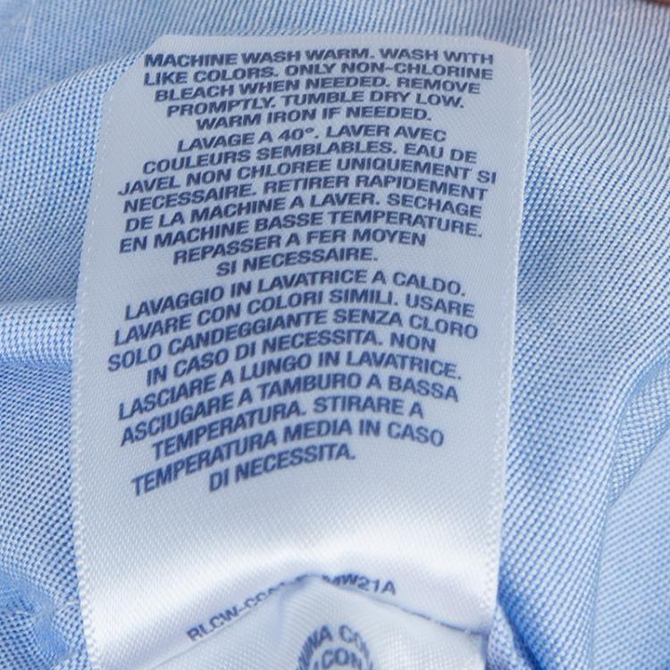Pre Owned Ralph Lauren Blue Puffed Sleeve Button-Down Shirt 3 Yrs