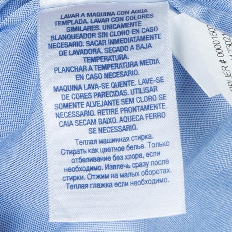 Pre Owned Ralph Lauren Blue Puffed Sleeve Button-Down Shirt 3 Yrs