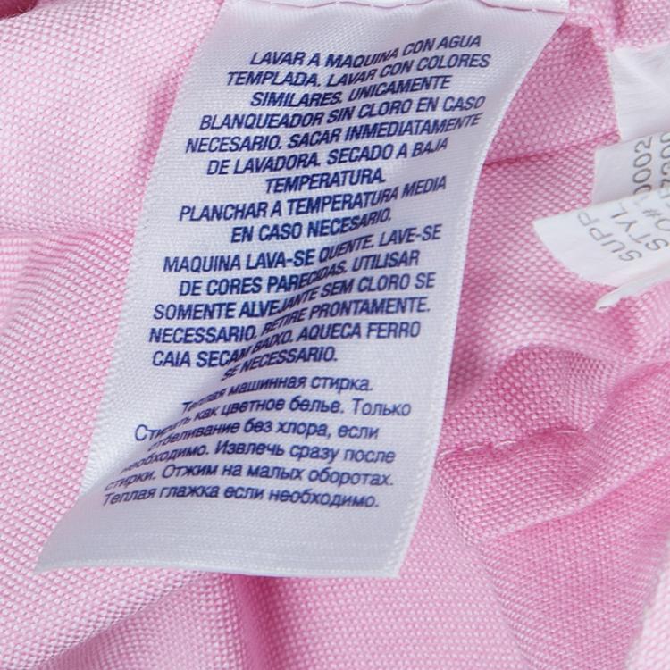 Pre Owned Ralph Lauren Pink Pintuck Detail Puffed Sleeve Dress 3 Yrs