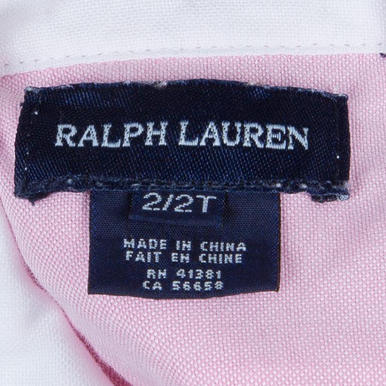 Pre Owned Ralph Lauren Pink Pintuck Detail Puffed Sleeve Dress 2 Yrs